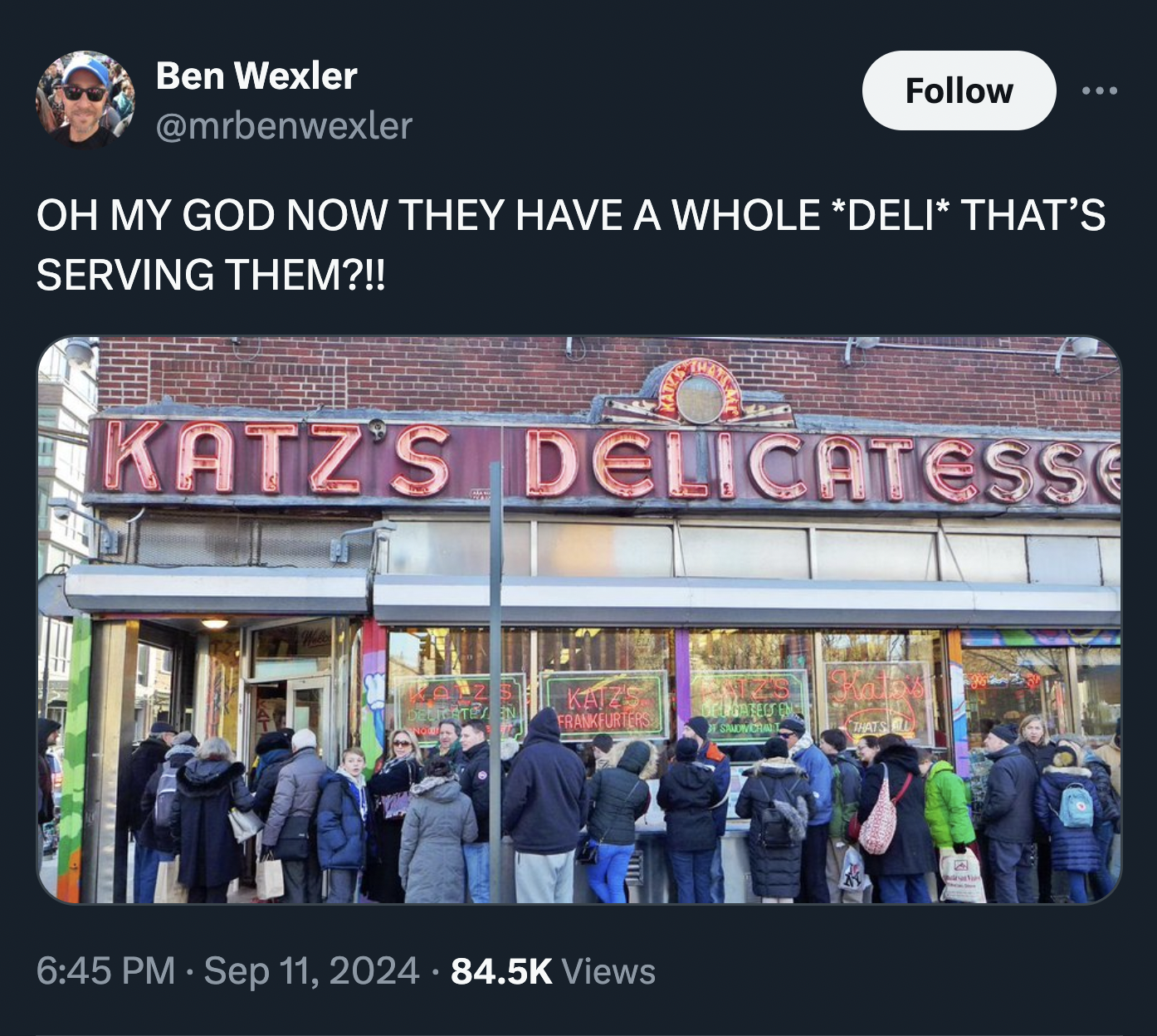 screenshot - Ben Wexler Oh My God Now They Have A Whole Deli That'S Serving Them?!! Katz'S Delicatess Franque Fuc . Views